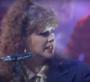 Kirsty MacColl performing Fairytale of New York on Top of the Pops in December 1987.